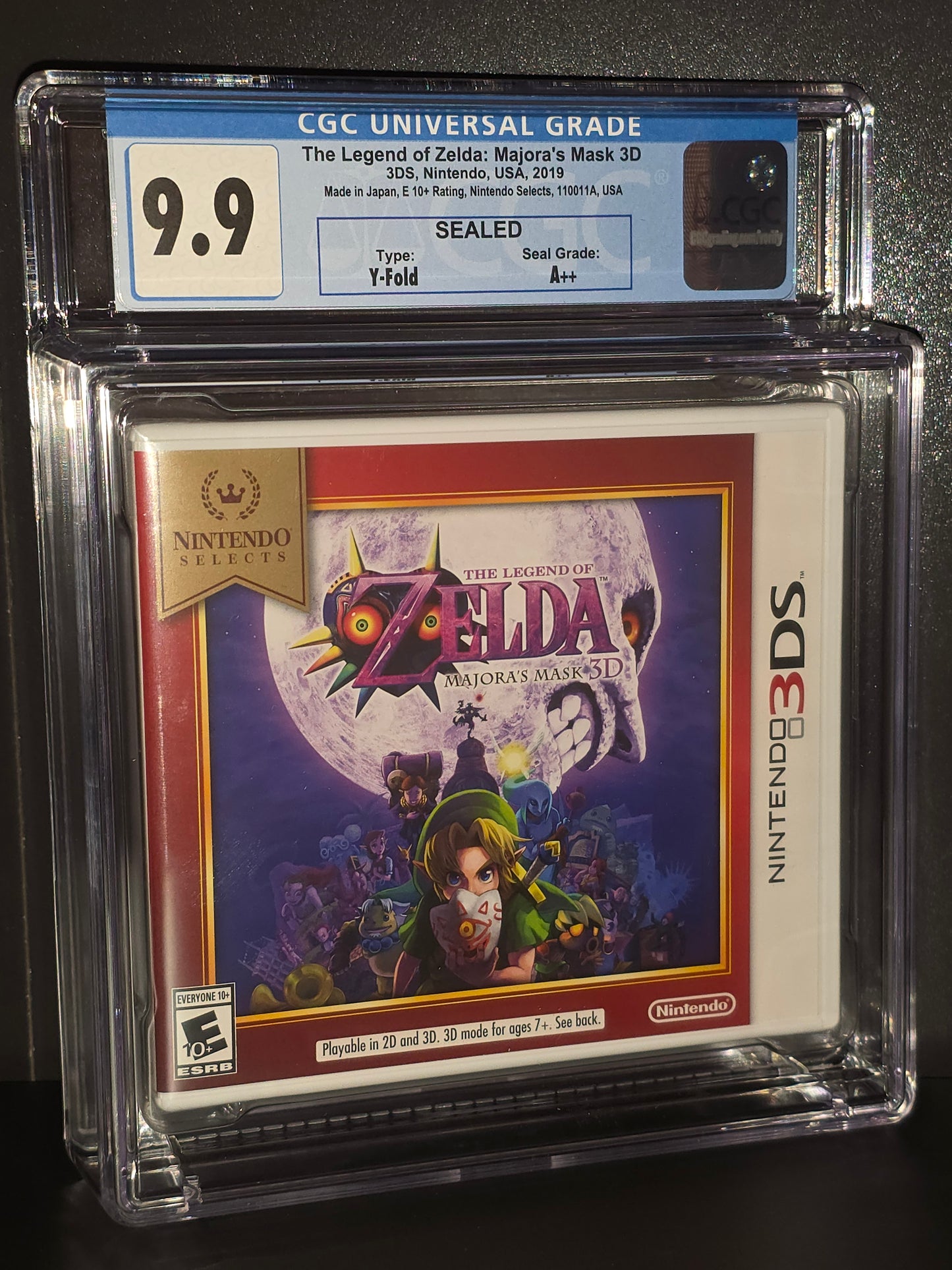 The Legend of Zelda: Majora's Mask Nintendo 3DS CGC Graded 9.9 A++ First Print