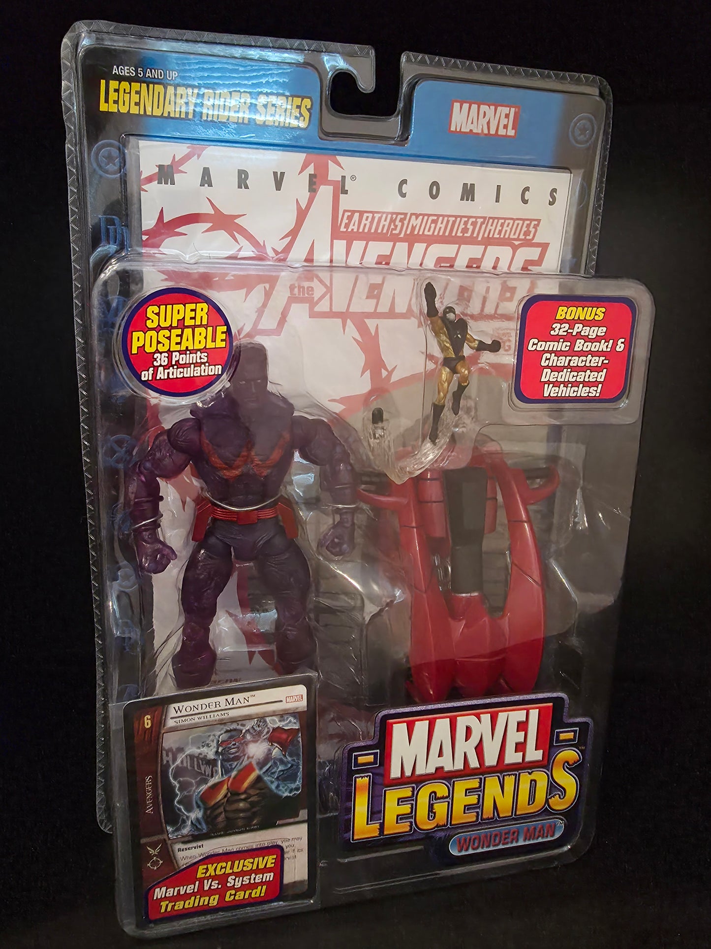 Marvel Legends Wonder Man 6” Figure 2005 Legendary Rider Series Purple Variant