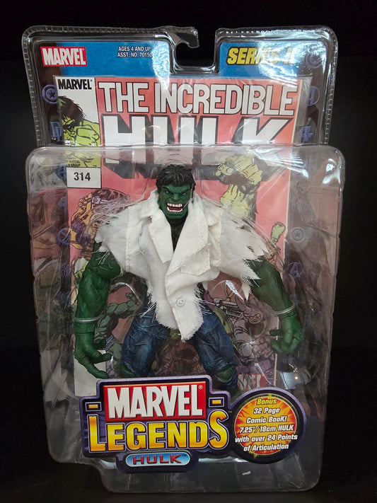 VARIANT INCREDIBLE HULK RIPPED SHIRT MARVEL LEGENDS Series II NIB 2002 TOY BIZ Warn Card