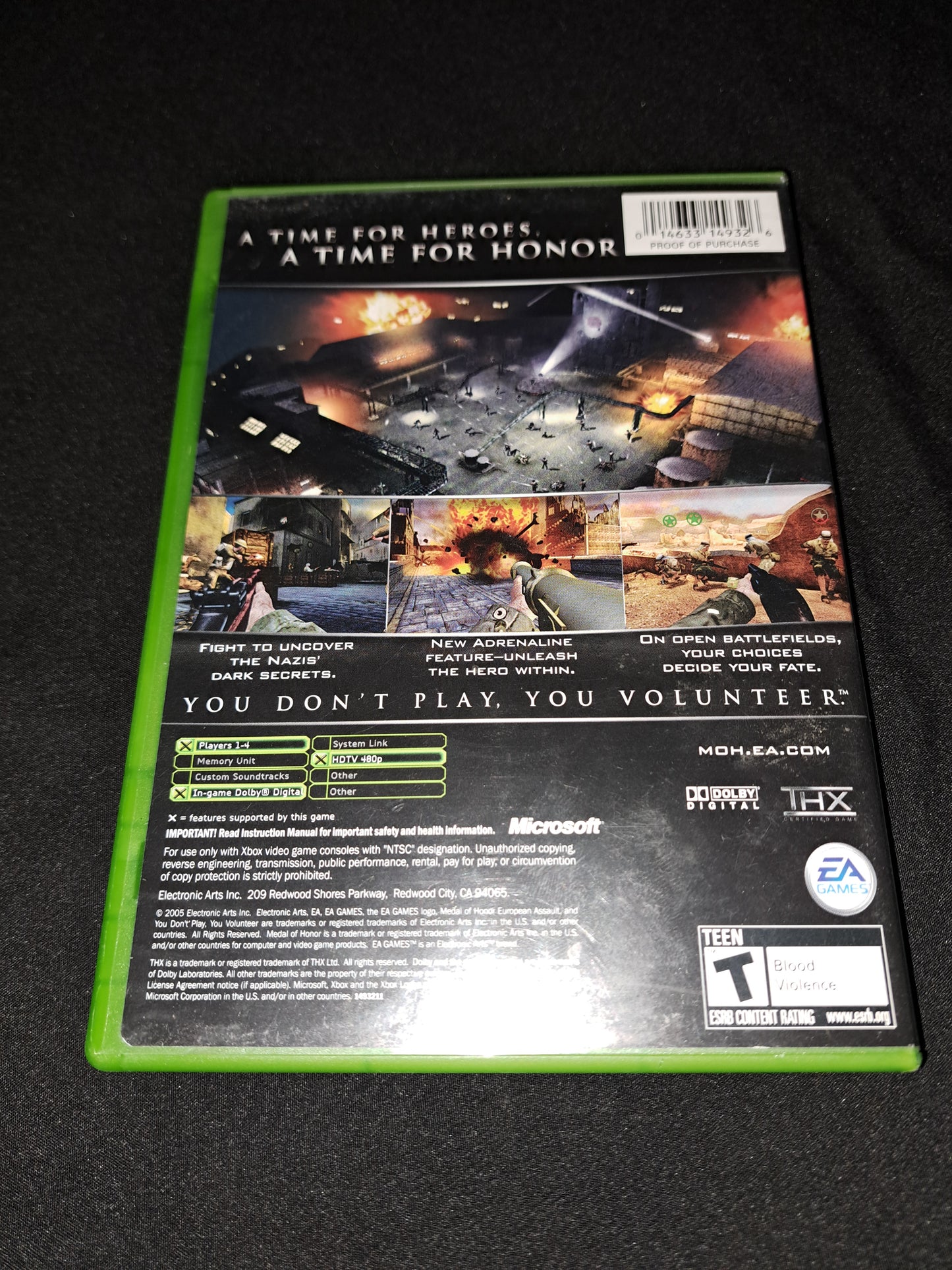 Medal of Honor: European Assault (Microsoft Xbox, 2005) CIB