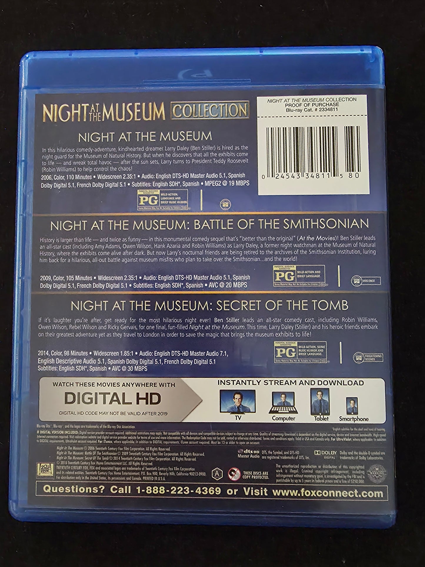 Night at the Museum 3-Movie Collection [Blu-ray]