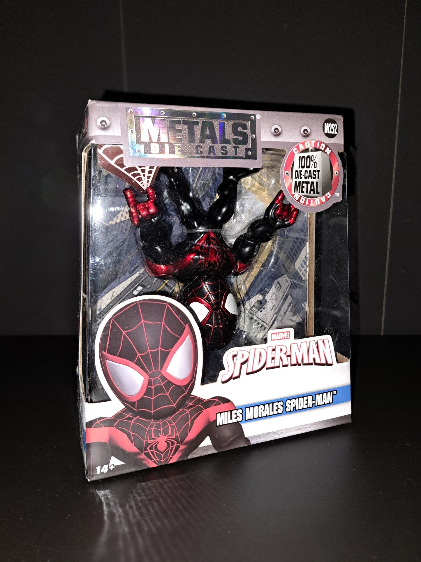 SPIDER MAN MILES MORALES METALS MARVEL DIECAST M252-4" TALL Jada Toys