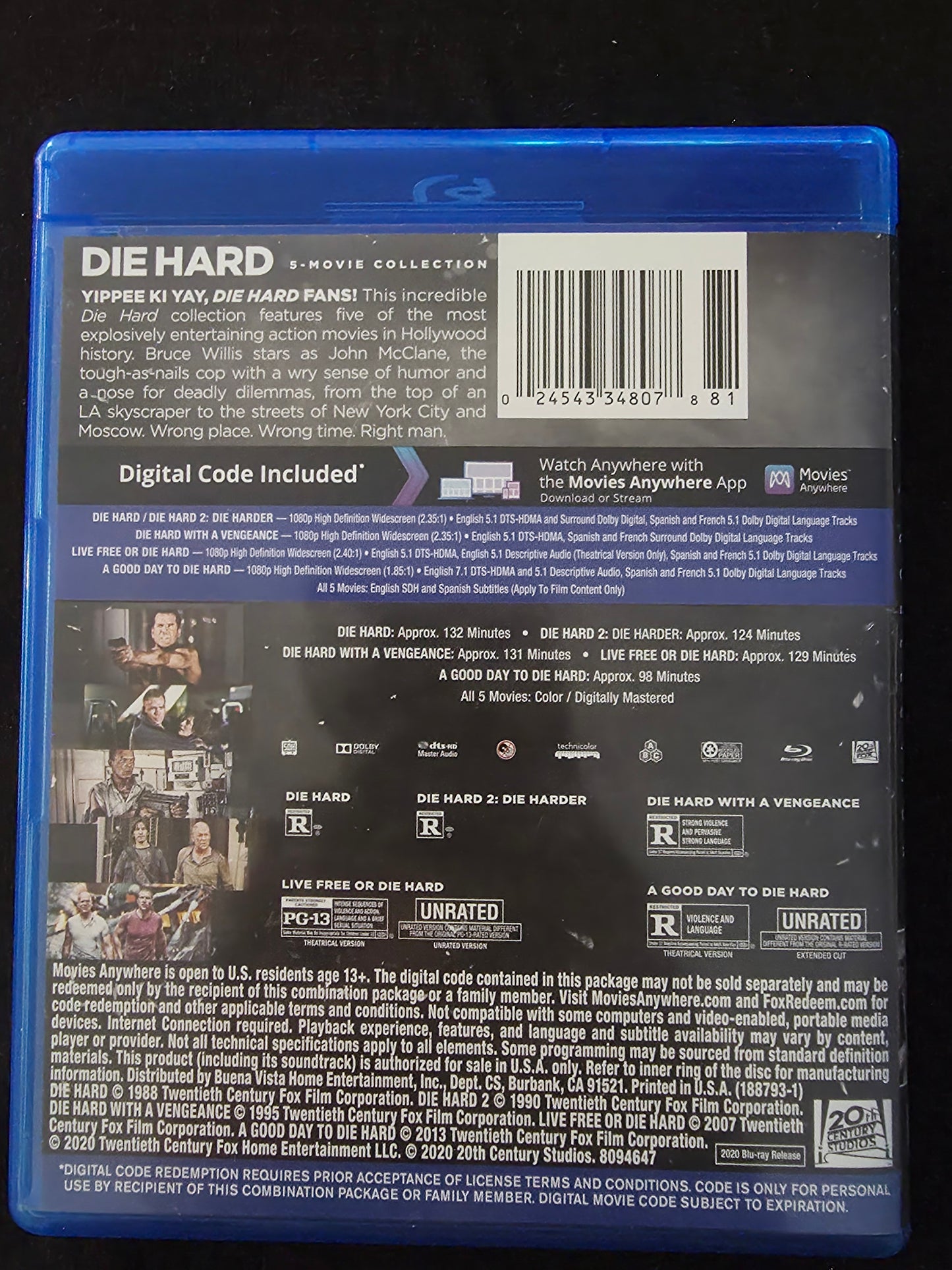 Die Hard Collection Blu-ray 5-Movie Set Multi-Screen Edition