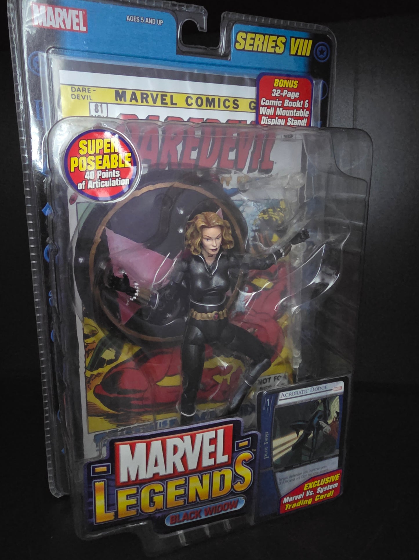 Marvel Legends Series VIII Black Widow Action Figure Sealed ToyBiz 2004 Yellow Hair