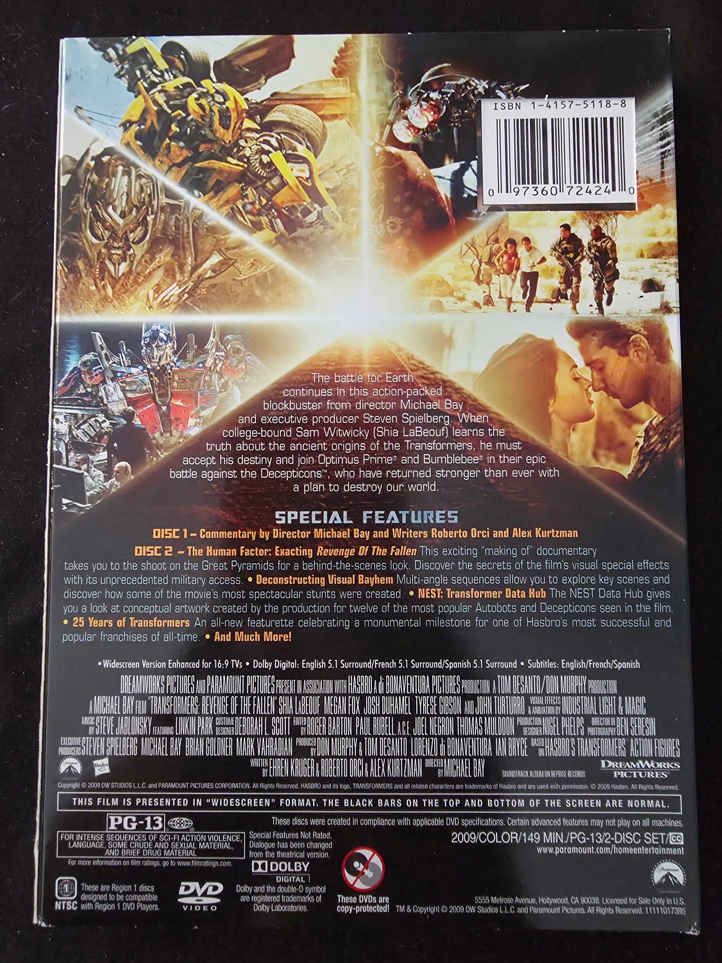 Transformers: Revenge of the Fallen DVD, 2009