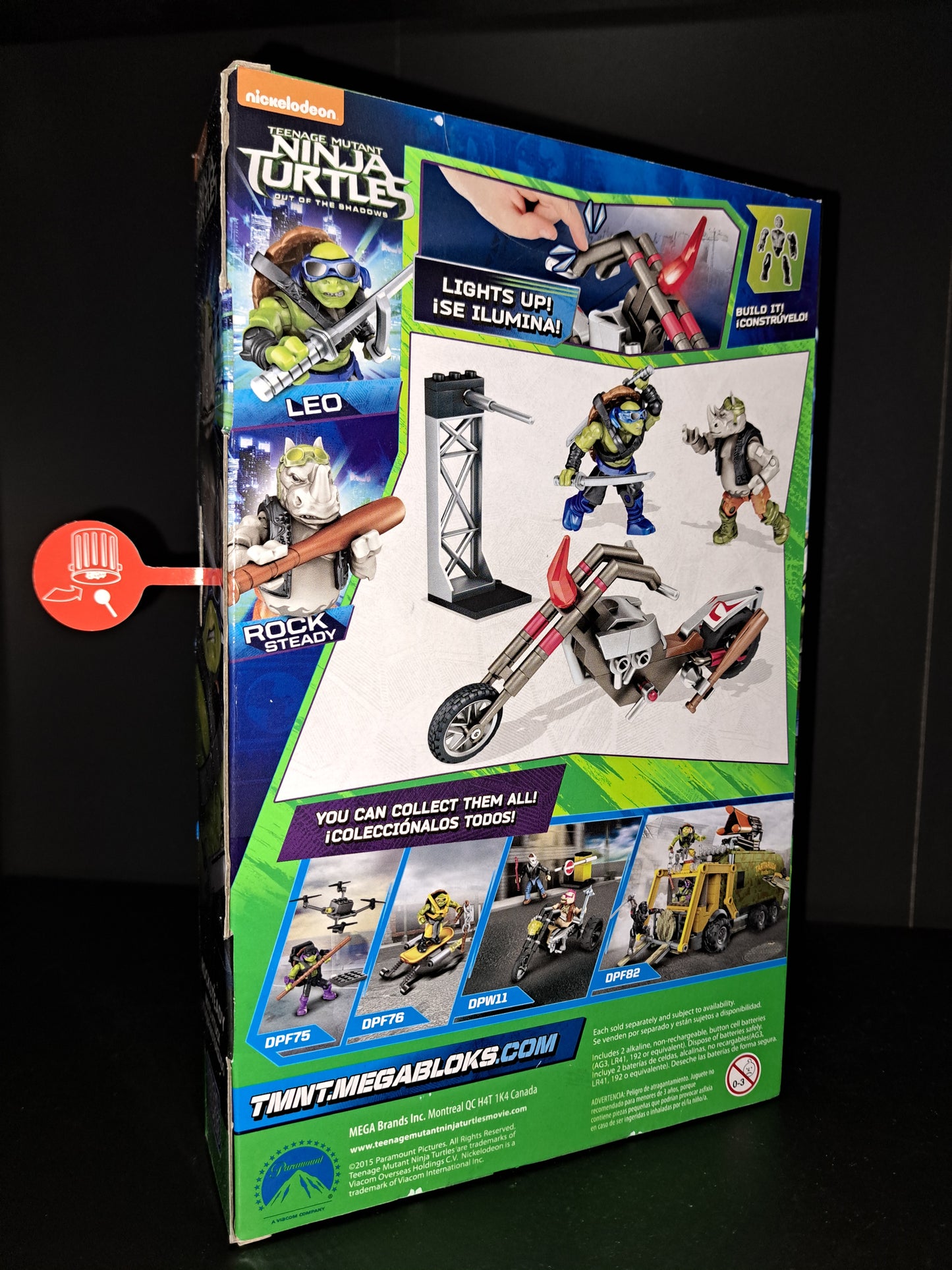 TMNT Mega Bloks Teenage Mutant Ninja Turtles Rocksteady Moto