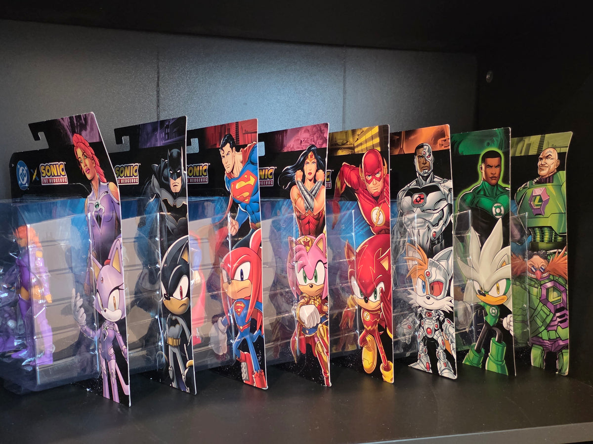 LOT DC x Sonic the Hedgehog Complete Set Of All 8 Jakks Sega