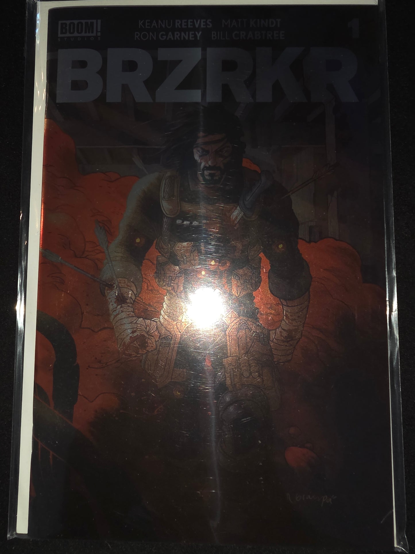 BRZRKR #1 - Grampa Red Smoke FOIL LIMITED VARIANT COVER - KEANU REEVES