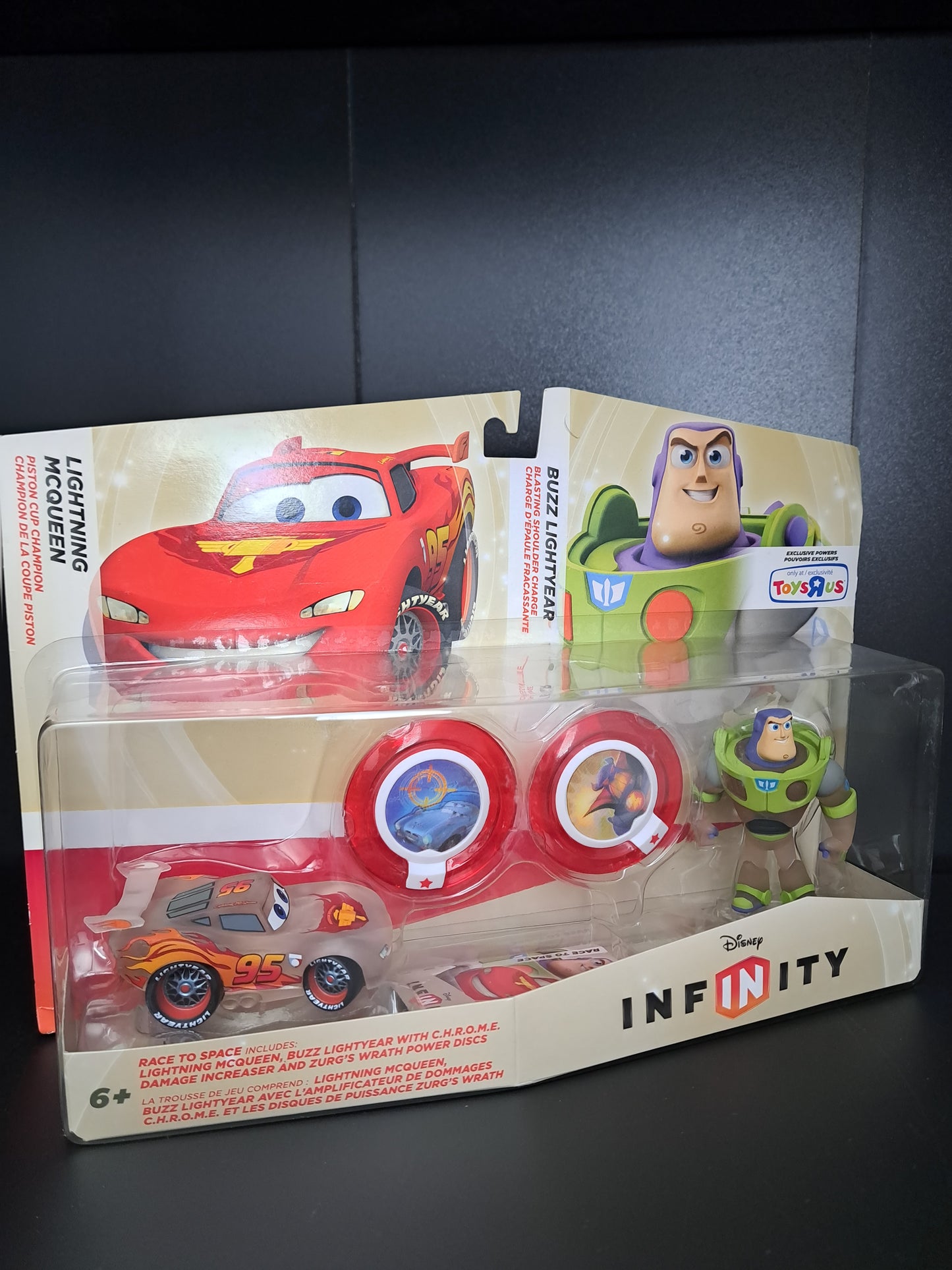 Disney Infinity Play Set Race To Space Buzz Light year And Lightning McQueen Toy R Us Exclusive