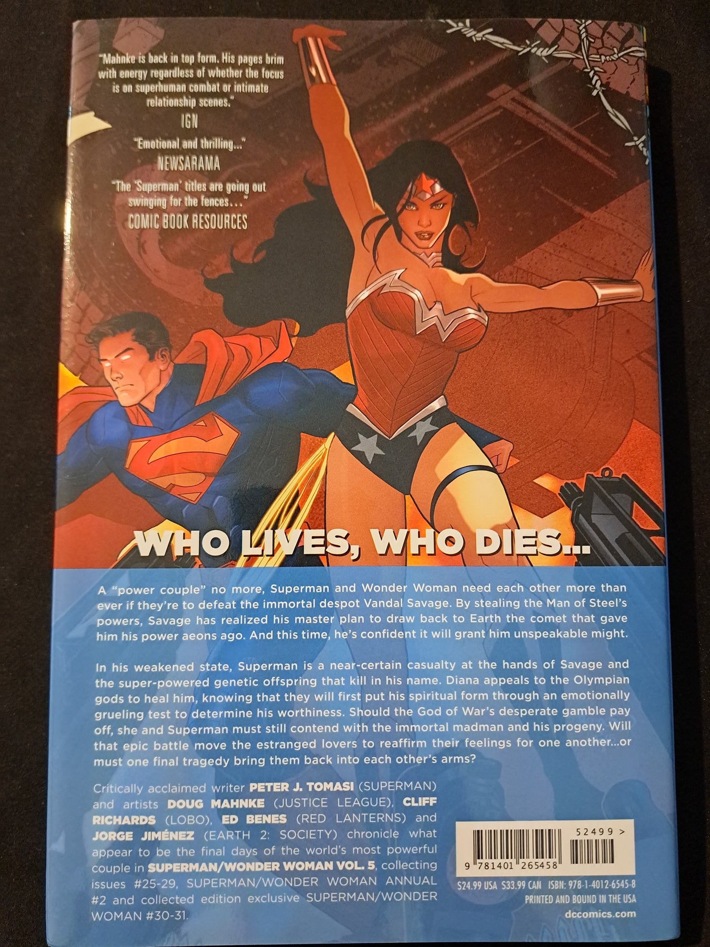 Superman/Wonder Woman Vol. 5: A Savage End Hardcover Peter J. Tom