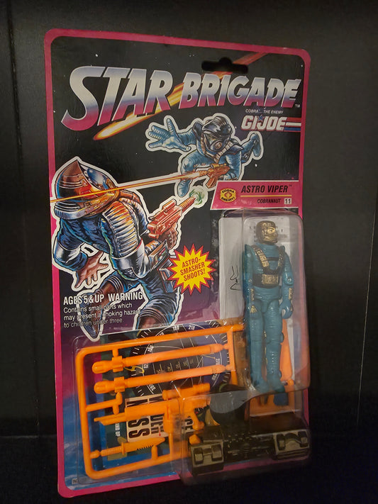 1993 Hasbro GI JOE - ASTRO VIPER V2 - Star Brigade Action Figure MOC CARD - ARAH