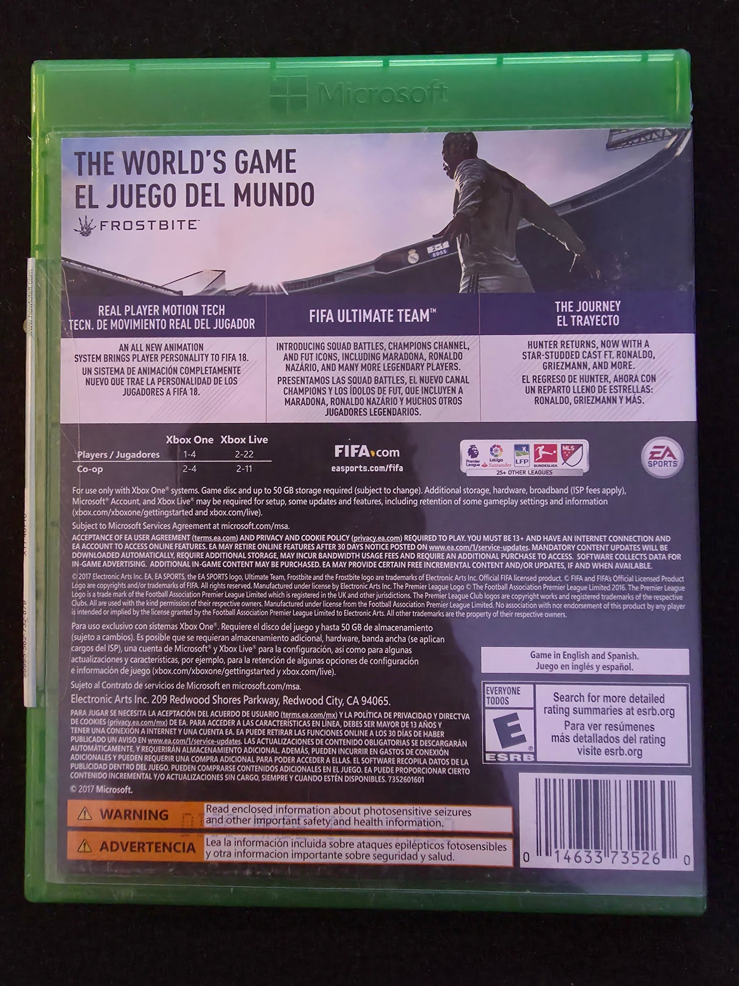 FIFA 18: Standard Edition (Microsoft Xbox One, 2017)