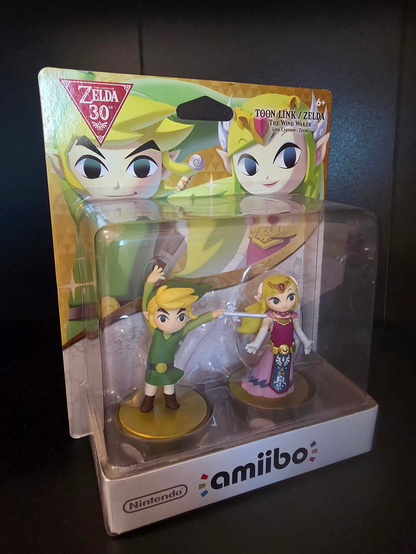Toon Link/Zelda Amiibo 2-Pack The Legend of Zelda Wind Waker - NEW & SEALED!