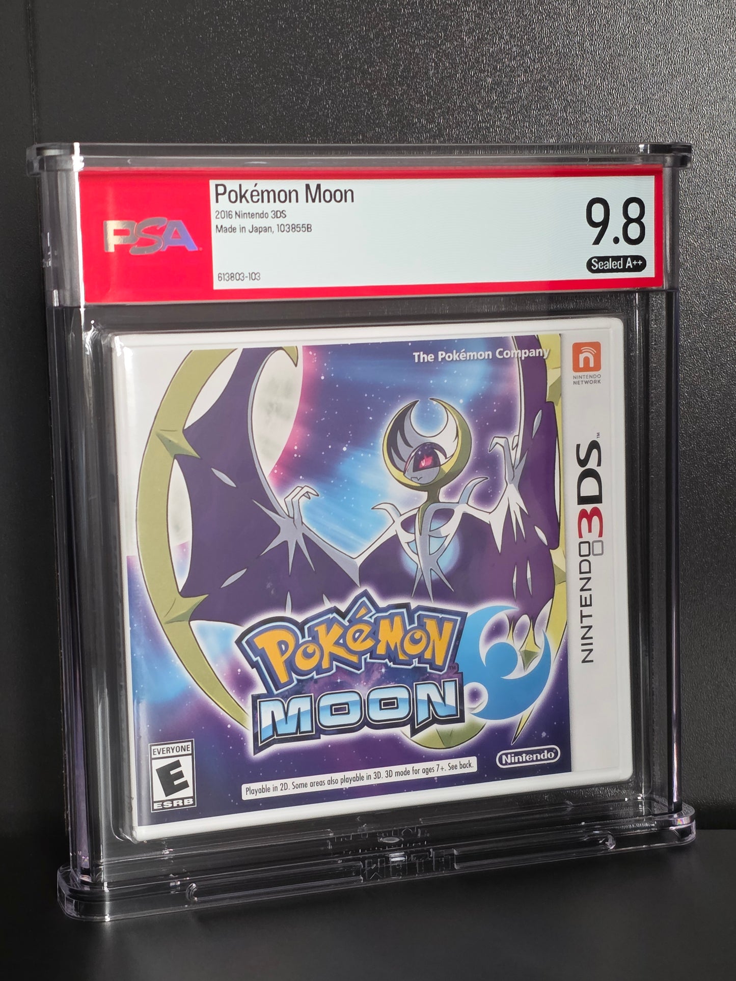Pokemon Moon PSA 9.8 Sealed A++ 2016 Nintendo 3DS Video Game Y-Fold Lunala