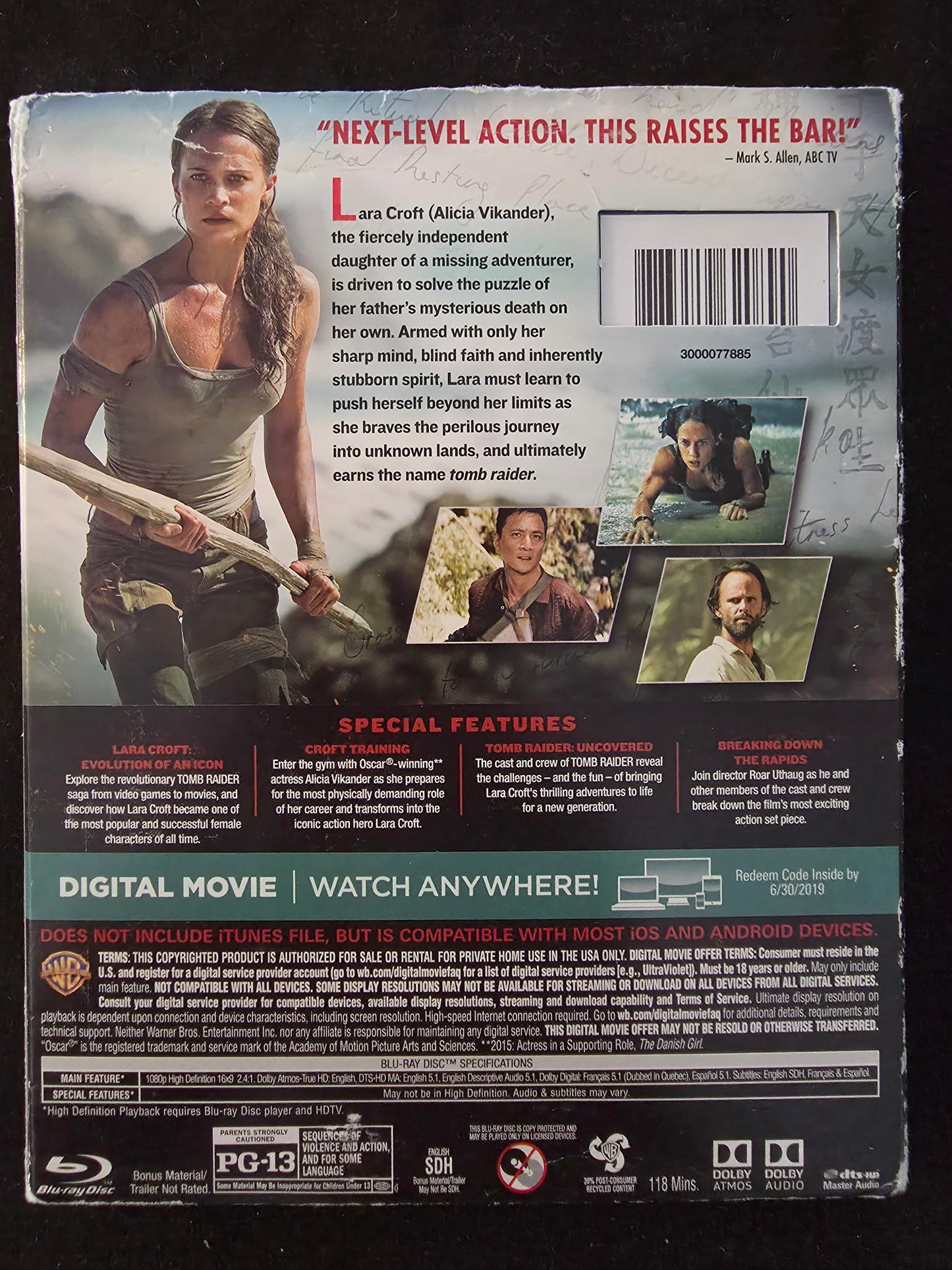 Tomb Raider (Blu-ray) (BD) Alicia Vikander, Dominic West, Walton Goggins, Danie