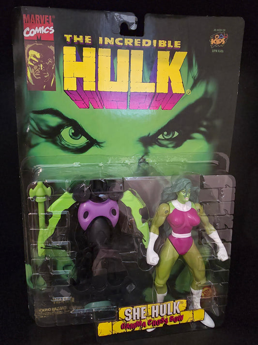 The Incredible Hulk She-Hulk w/ Gamma Cross Bow Figure Toy Biz 1996 NEW Marvel
