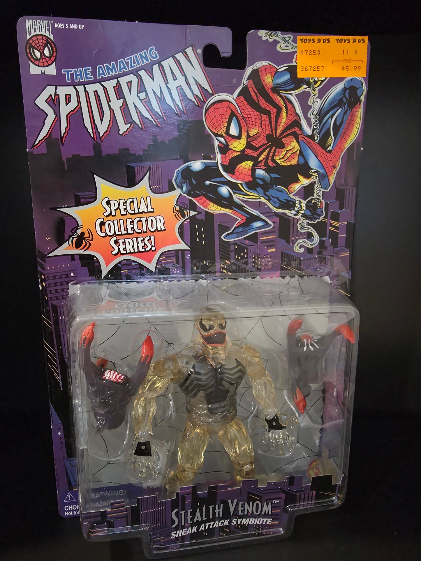 Marvel Amazing Spider-Man Stealth Venom Sneak Attack Symbiote Clear Version NIP