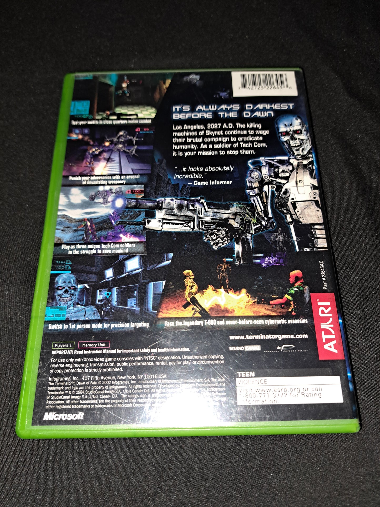 Terminator: Dawn of Fate (Microsoft Xbox, 2002) CIB