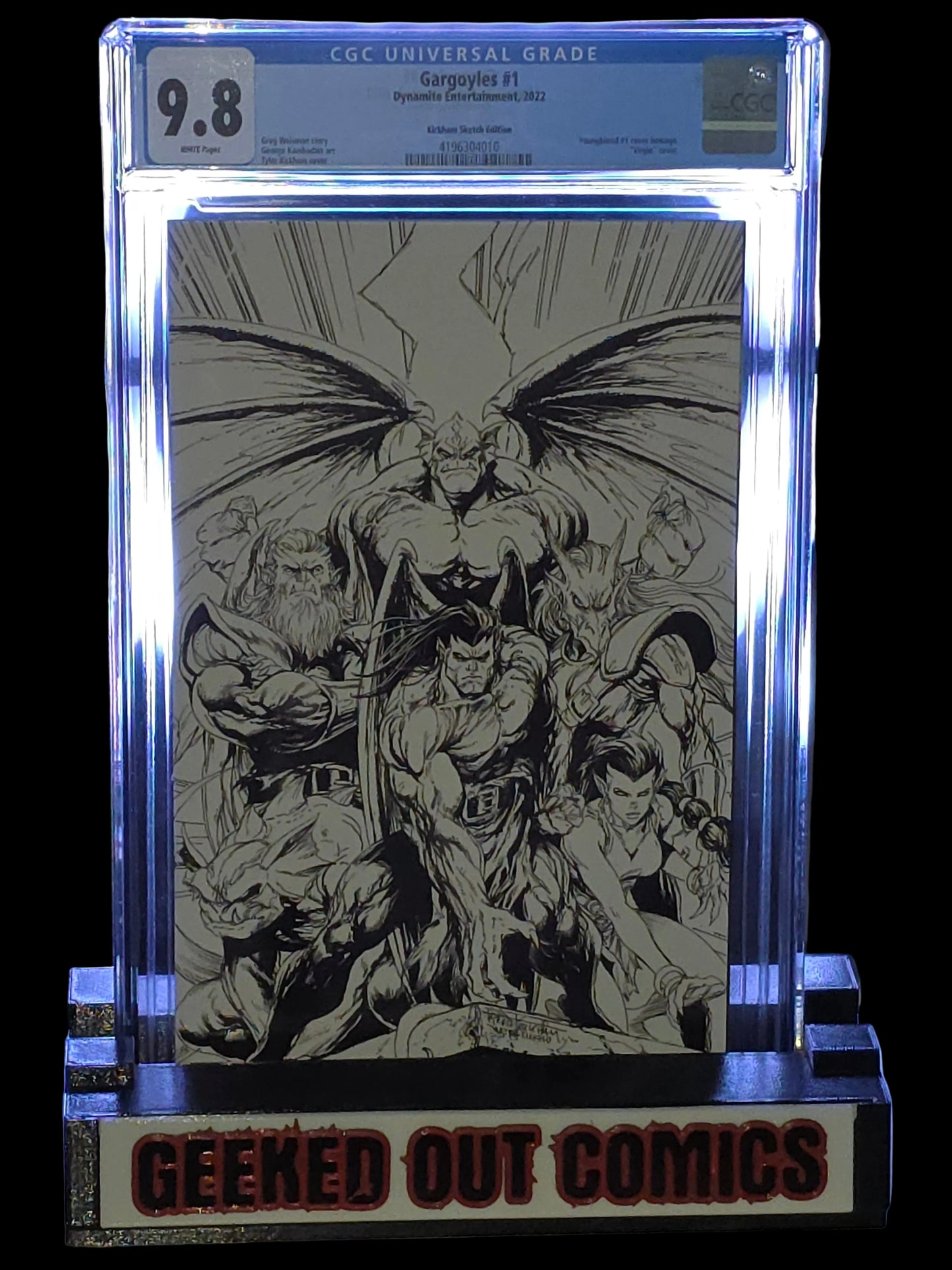 Gargoyles #1 Tyler KIRKHAM Exclusive Virgin Sketch Cover Limited 700. CGC 9.8