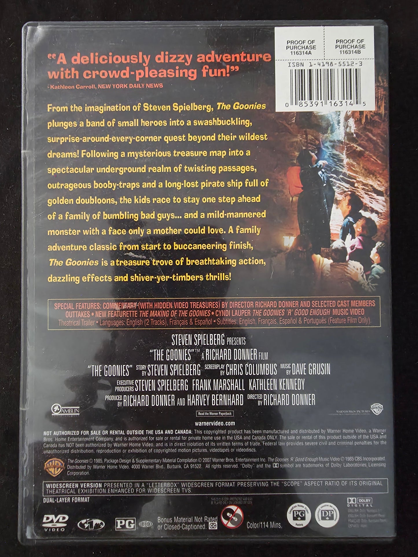 The Goonies 1985 DVD Steven Spielberg