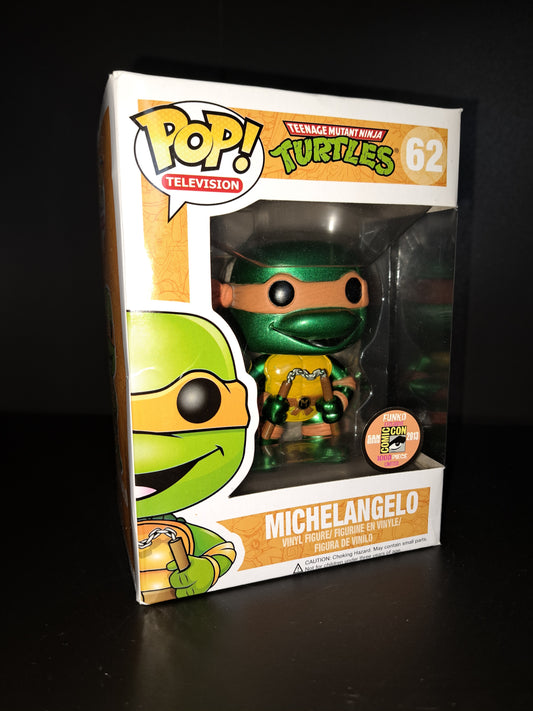Funko Pop! Vinyl: Teenage Mutant Ninja Turtles Michelangelo (Metallic) SDCC Ltd 1008