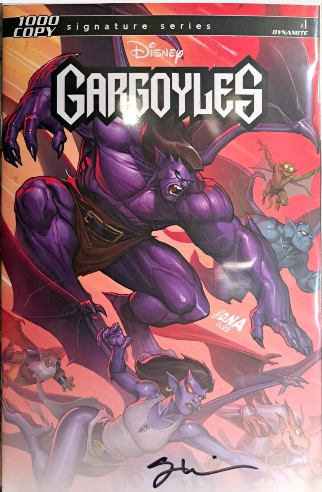 GARGOYLES 1 1:1000 NAKAYAMA VARIANT SIGNED BY GREG WEISMAN WITH COA 2022*
