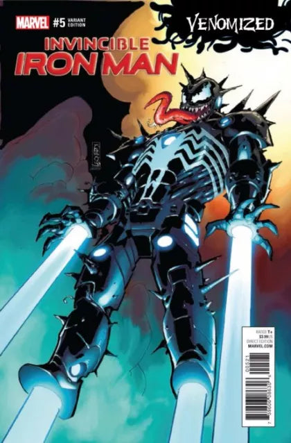 Invincible Iron Man, Vol. 3 #5B Variant Rick Leonardi Venomized Cover