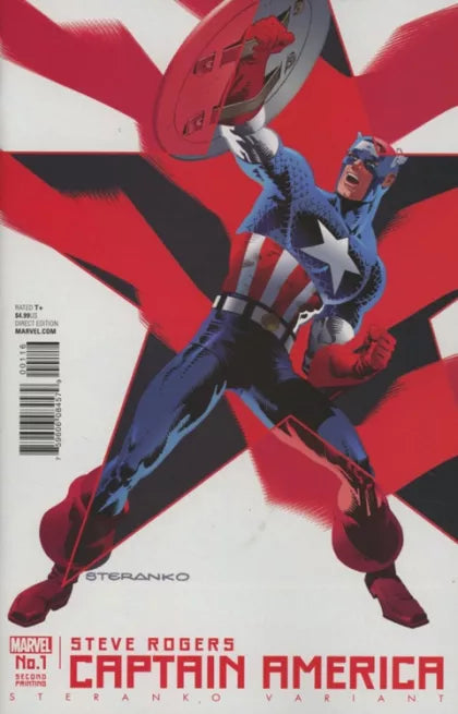 Captain America: Steve Rogers #1K 2nd Printing Jim Steranko Variant