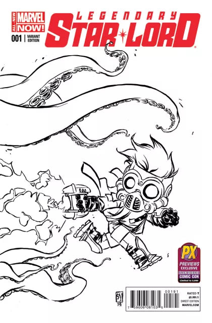 Legendary Star-Lord #1M Skottie Young Baby San Diego Comic Con 2014 Exclusive Variant Sketch Cover